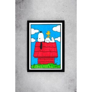 Peanuts Snoopy & Woodstock Art Print Poster